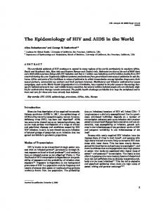 The Epidemiology of HIV and AIDS in the World