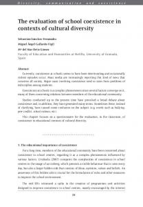 The evaluation of school coexistence in contexts of cultural ... - Dialnet