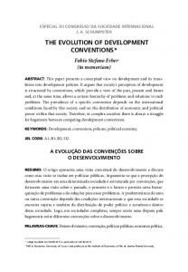 THE EvOLUTION Of DEvELOPMENT CONvENTIONS* - SciELO