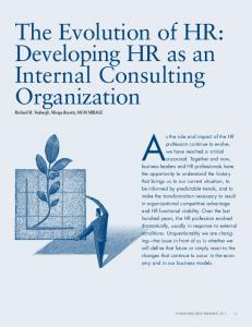 The Evolution of HR - HR People & Strategy