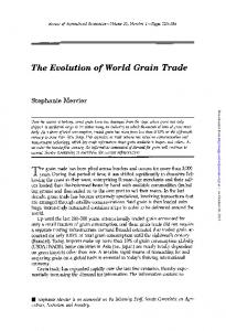 The Evolution of World Grain Trade