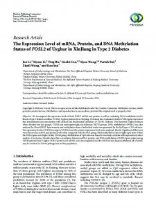 The Expression Level of mRNA, Protein, and DNA Methylation Status ...