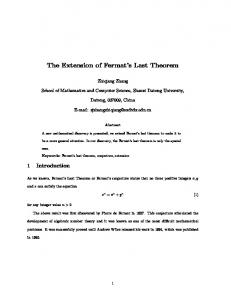 The Extension of Fermat's Last Theorem