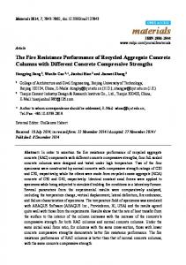 The Fire Resistance Performance of Recycled ... - Semantic Scholar