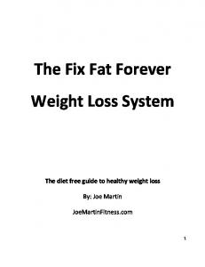 The Fix Fat Forever Weight Loss System