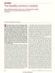 The flexibility window in zeolites