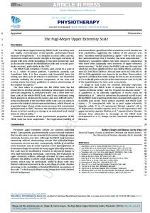 The Fugl-Meyer Upper Extremity Scale