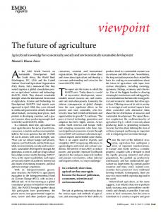 The future of agriculture