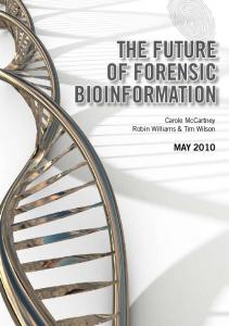 the future of forensic bioinformation - Nuffield Foundation