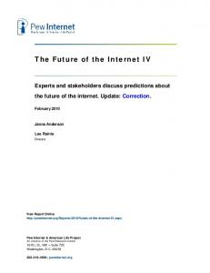 The Future of the Internet IV