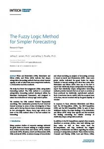 The Fuzzy Logic Method for Simpler Forecasting