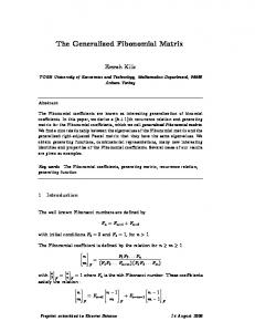 The Generalized Fibonomial Matrix