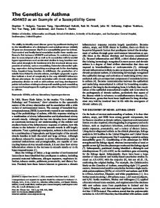 The Genetics of Asthma - ATS Journals