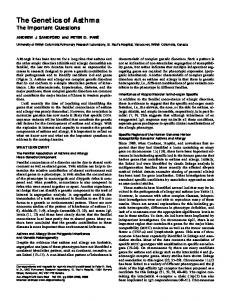 The Genetics of Asthma - ATS Journals