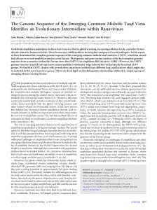 The Genome Sequence of the Emerging ... - Journal of Virology