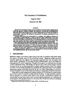 The Geometry of Truthfulness. 1 Introduction