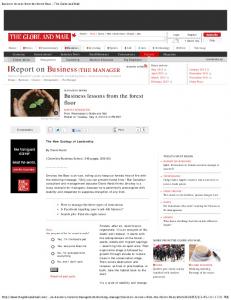 The Globe and Mail - David K. Hurst