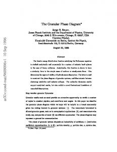 The Granular Phase Diagram