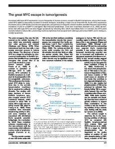 The great MYC escape in tumorigenesis