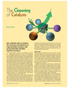 The Greening of Catalysis