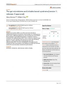 The gut microbiome and irritable bowel syndrome