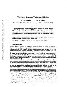 The Hahn Quantum Variational Calculus