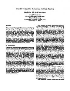 The HIP Protocol for Hierarchical Multicast Routing