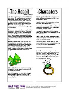 The Hobbit - ReadWriteThink