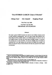 The HYBRID GARCH Class of Models