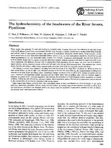 The hydrochemistry of the headwaters of the River Severn, Plynlimon