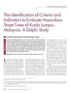 The Identification of Criteria and Indicators to Evaluate Hazardous ...