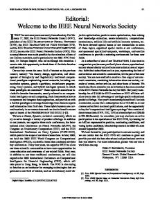 The IEEE Neural Networks Society - IEEE Xplore