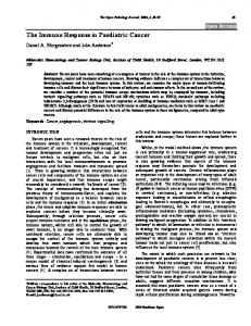 The Immune Response in Paediatric Cancer