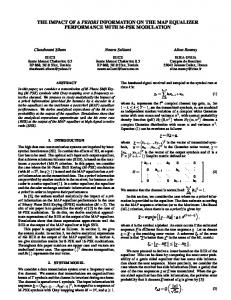 the impact of a priori information on the map equalizer ... - Irisa