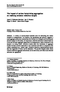 The impact of carbon footprinting aggregation on ... - Springer Link