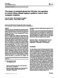 The impact of estimated glomerular filtration rate equations on chronic ...