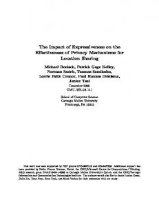 The Impact of Expressiveness on the Effectiveness of Privacy ...