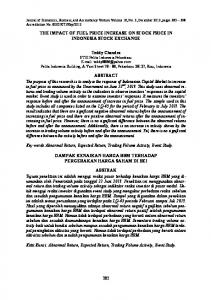 the impact of fuel price increase on stock price in indonesia stock ...