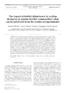 The impact of habitat disturbance by scallop dredging ... - Inter Research