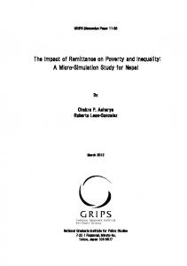 The Impact of Remittance on Poverty and Inequality: A Micro ...