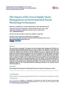 The Impact of the Green Supply Chain Management on Environmental ...