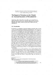 The Impact of Variations in the Climate on Seasonal ...