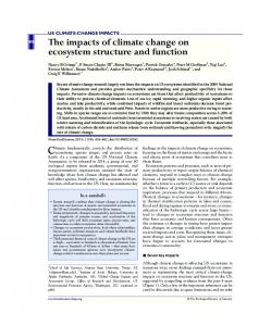 The impacts of climate change on ecosystem structure ... - ESA Journals