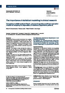 The importance of statistical modelling in clinical ... - Springer Link
