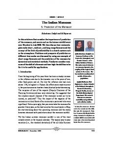 The Indian Monsoon - Indian Academy of Sciences