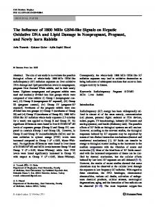 The Influence of 1800 MHz GSM-like Signals on Hepatic Oxidative ...