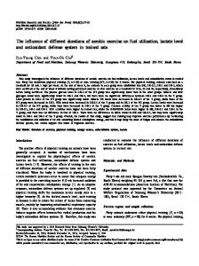 The influence of different durations of aerobic exercise on fuel ...