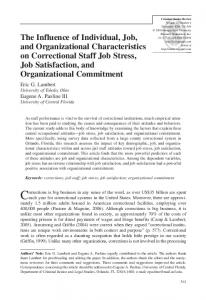 The Influence of Individual, Job, and Organizational Characteristics on ...