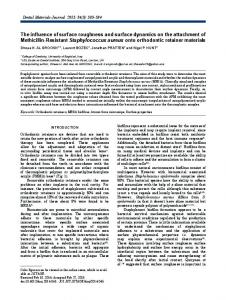 The influence of surface roughness and surface dynamics on ... - J-Stage