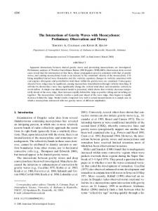 The Interactions of Gravity Waves with Mesocyclones - AMS Journals